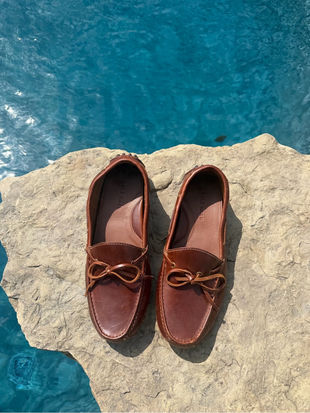 Cole Haan Gunnison Brown Leather Driving Loafers Size 8.5